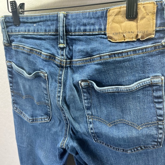 American Eagle Slim Straight Jeans Mens 28/30 Blue Stretch Denim Comfy 2386 - Picture 9 of 10